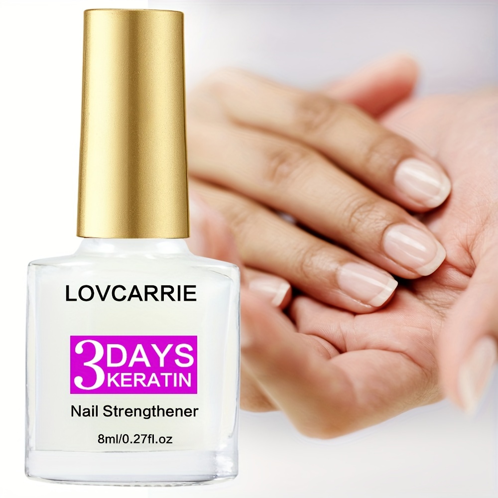 

Lovcarrie 8ml Keratin Nail Strengthener With Amino Acids, 3-day Nail Hardener For Stronger & Natural Looking Nails, Quick Dry Formula