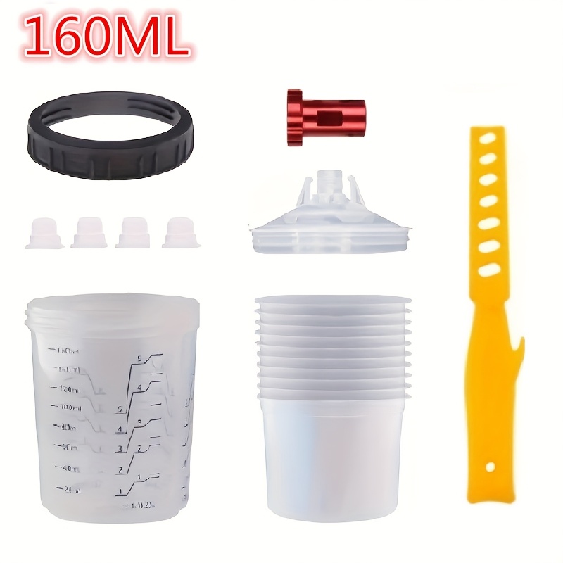 160ml no wash paint sprayer with graduated   replaceable sprayer cup filter       sealing screw fits hvlp gravity paint gun for car painting automotive painting tools   car painting supplies easy clean nozzle 0