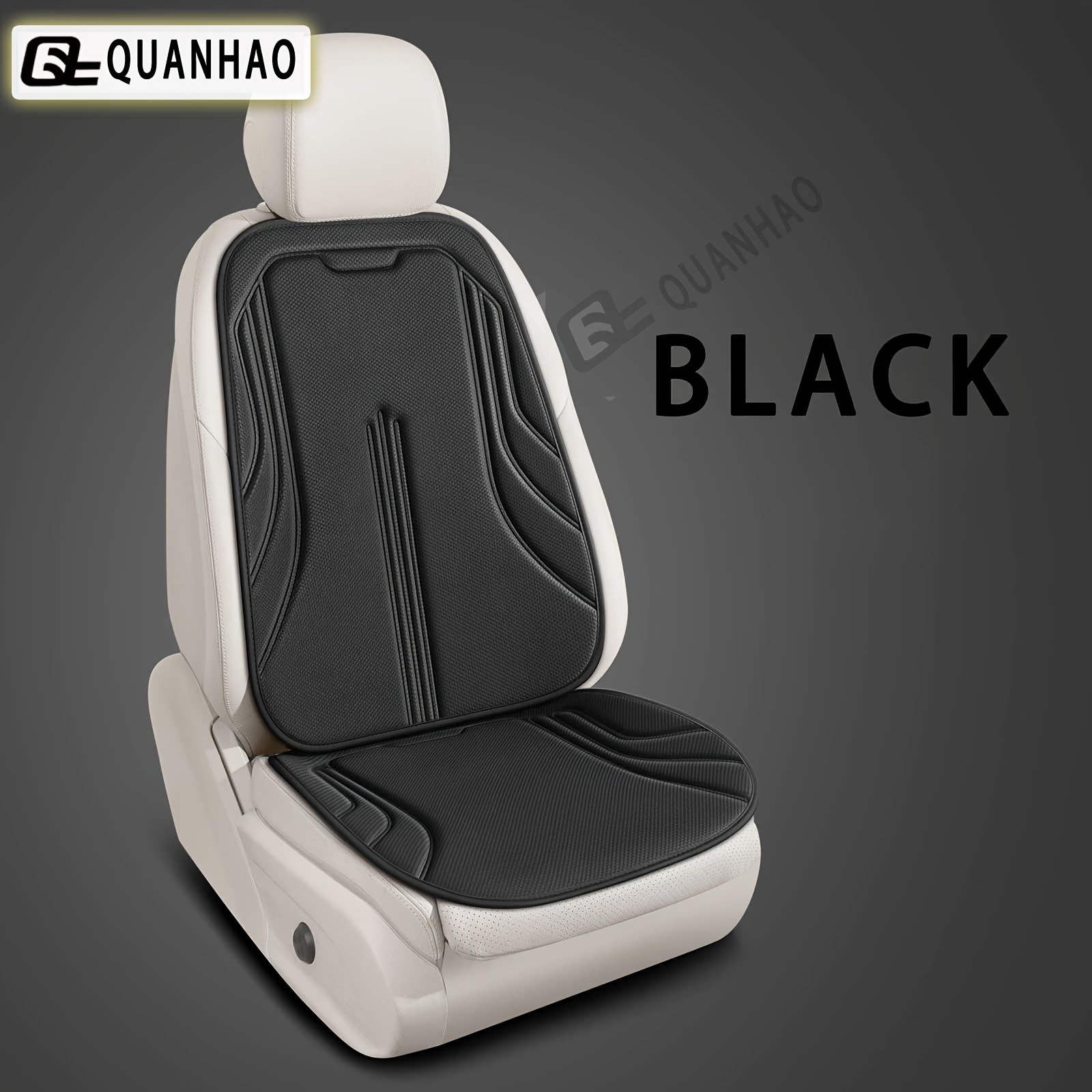 TEMU 2pcs/set Front Car Seat Cushion And Backrest, Thick Soft Breathable Fabric With Anti-slip Bottom, For Cars And Suvs