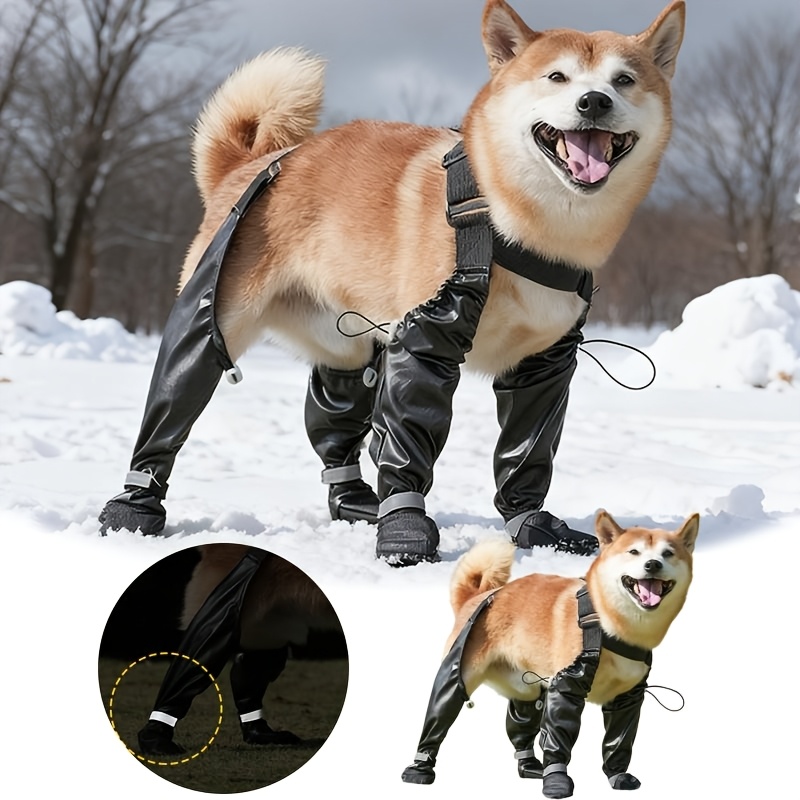 Non-Slip Dog Boots for All Sizes, Adjustable Buckle Closure