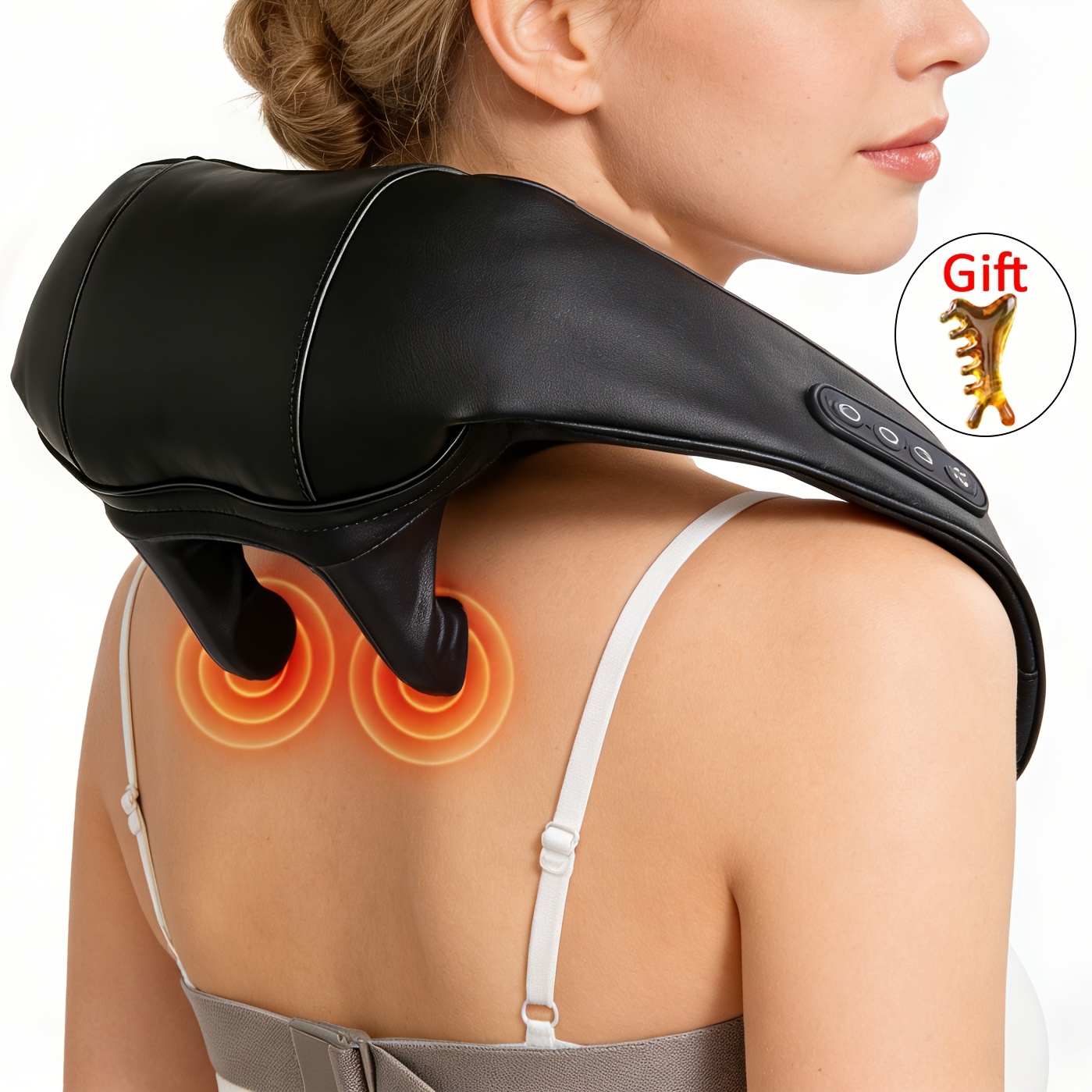 Neck And Shoulder Massager, Shoulder And Neck Massager Simulates Human Hand Massage, Neck Massager, Electric Kneading, Shoulder And Neck Massage Shawl, Multifunctional Back Massager, All Body