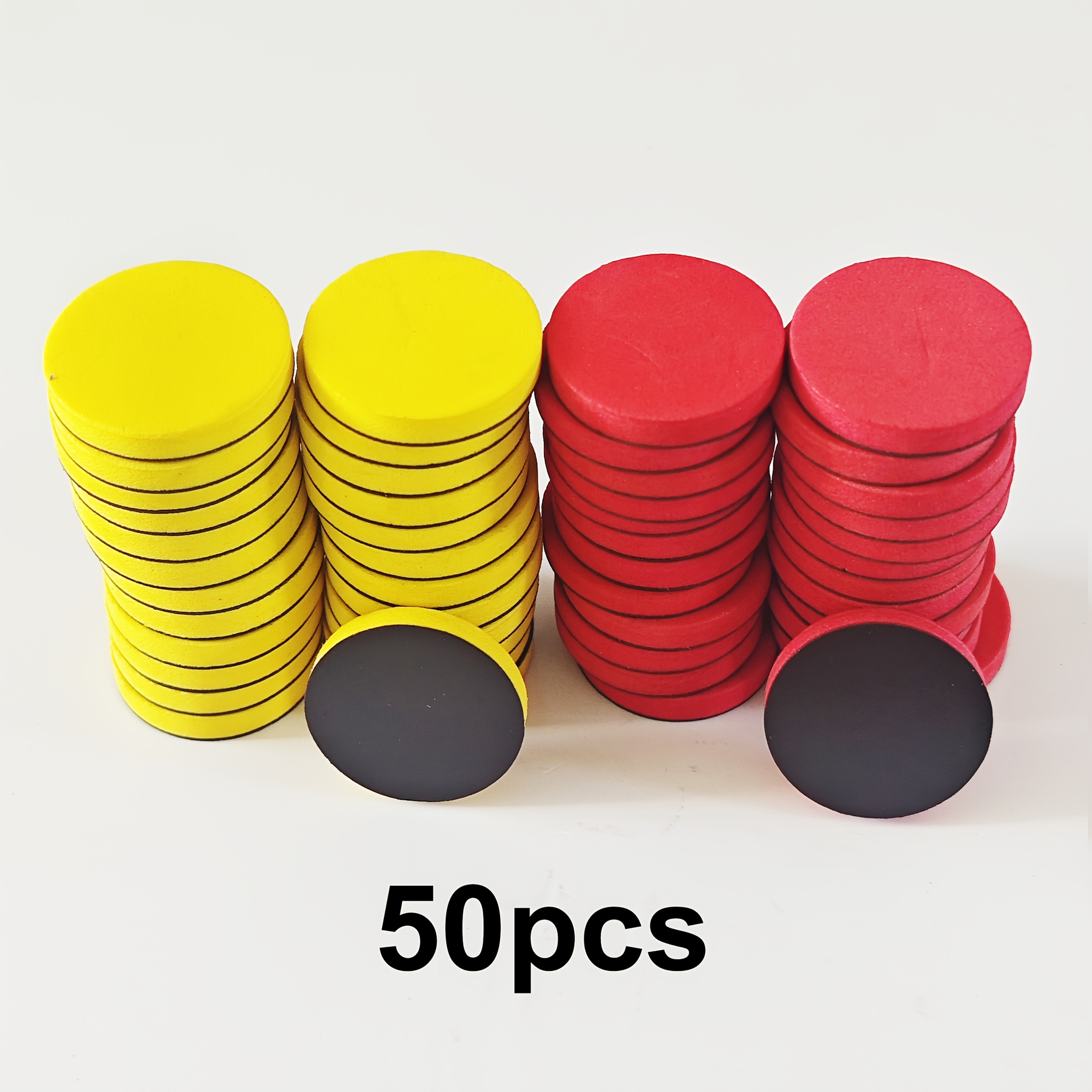 Teaching Kit - 50pcs Magnetic & Eva Counting Chips, 3cm/1.18inch Diameter For Math , Durable Tools For Educators