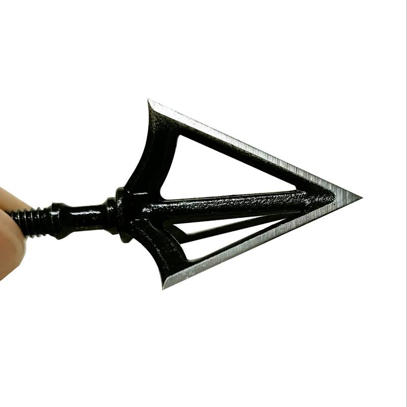 6 Or 12 Pack Of 100-Grain Fixed Blade Broadheads - Screw-In Arrow Tips For Compound/Recurve Bows