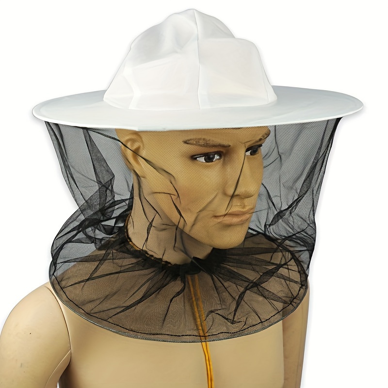 

1pc Bee Veil Hat, Beekeeping Hat With Visibility Veil Outdoor Professional Fishing And Beekeeping Protective Gear Fisherman Beekeeper Cap