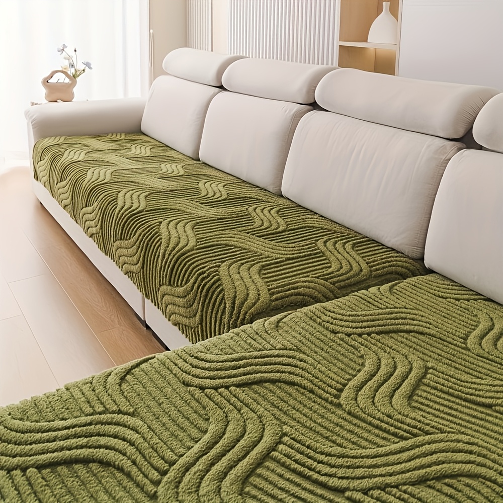 TEMU 2pcs Classic Thick Plush Sofa Cushions, Soft Velvet Fabric, Suitable For , Easy To Clean And Machine Washable, High Gram Weight, Suitable For