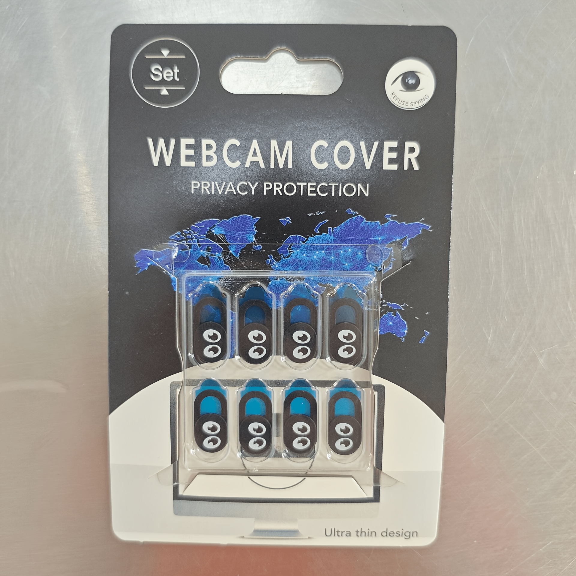 E-shop Ein Set aus 8 ultradünnen Webcam-Abdeckungsschiebern, entwickelt, um Telefon- und Laptop-Kameras für den Schutz der Privatsphäre zu blockieren,