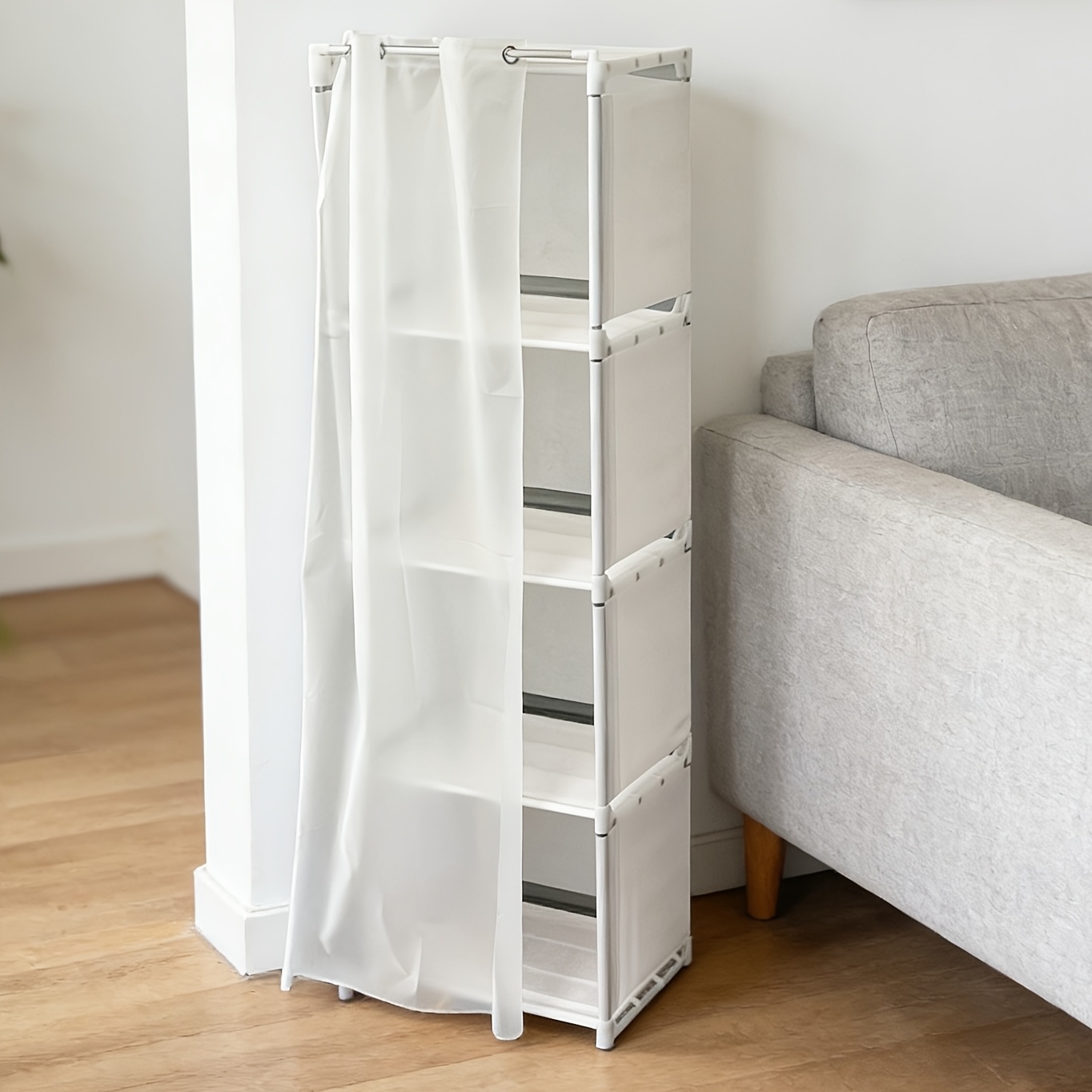 5-tier Multifunctional Storage Cabinet - Dustproof, Clothes, Books And Essentials Rack, Suitable For Office, Classroom, Living Room, Bedroom And Dormitory, Closet Organization And Storage