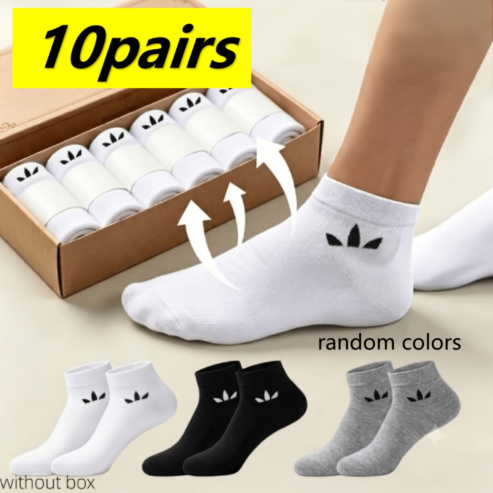 TEMU 10 Pairs Of Breathable Unisex Socks – Lightweight Travel Essential, / Socks, Moisture-wicking Seamless Design Solid Color Casual Sports Socks,