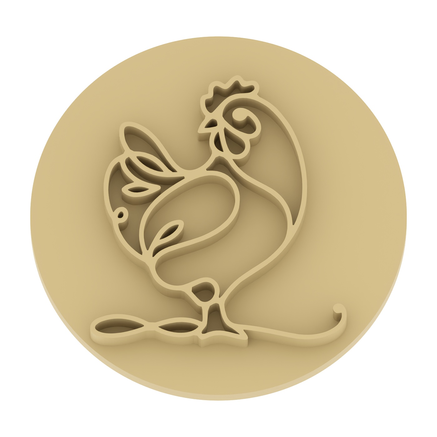 TEMU 1pc Rooster Texture Embossed Polymer Clay Texture Stamp - Rooster Texture Embossing Tool, Suitable For Day, Halloween, Labor Day, Spring, Summer