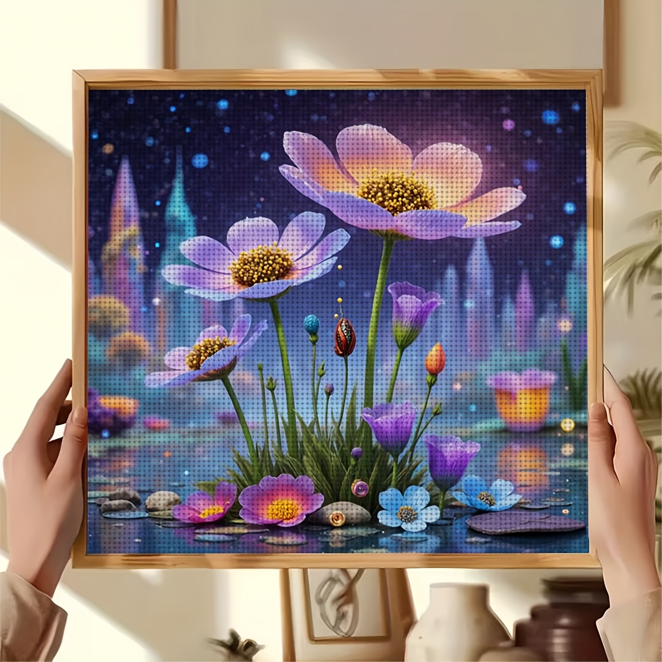 Cross Stitch Kit, Dream Floral Cluster Pattern for Beginners