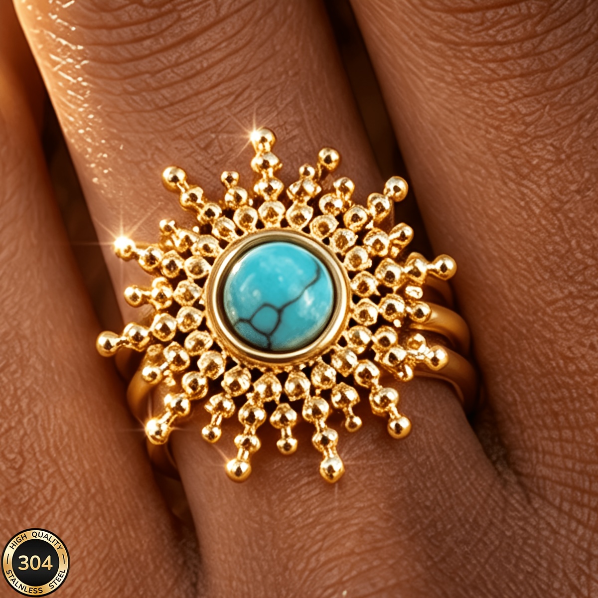18K Gold Plated Open Ring, Classic Versatile Design