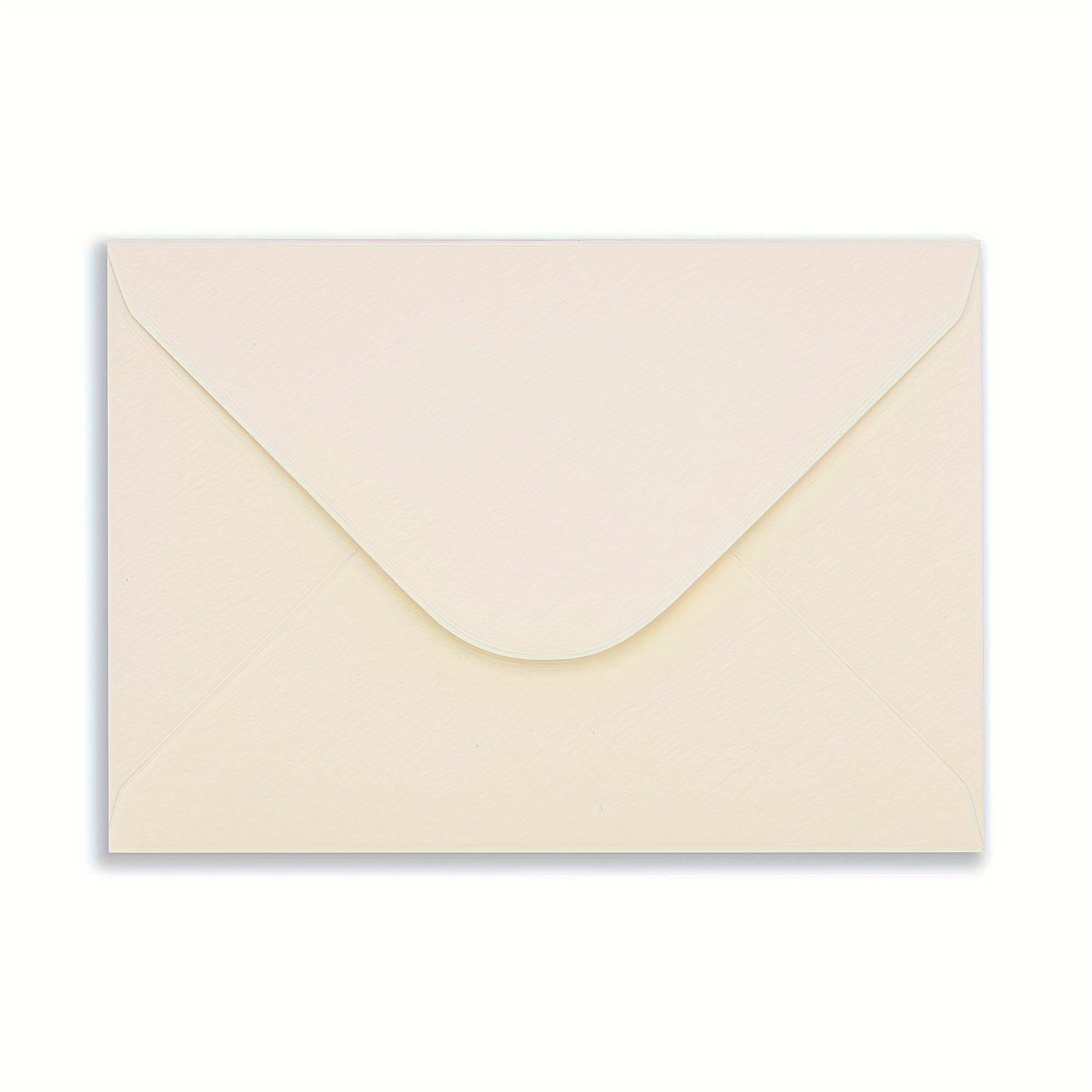 

100 Pack C6 Matte Cream Wedding & Engagement Greeting Card Envelopes, 120gsm Gummed V-flap Invitation Envelopes For Thanksgiving, Gift Cards, Birthday Mailing - 114x162mm