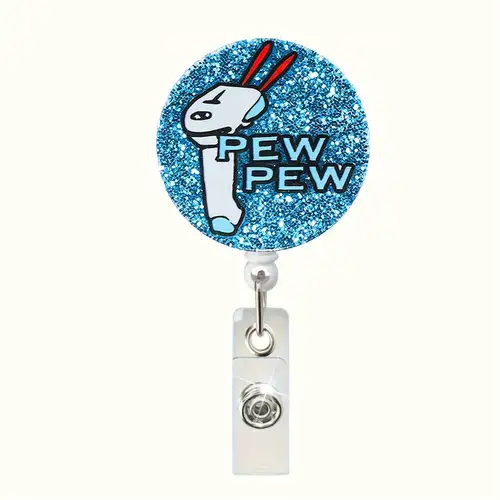 Funny Retractable Id Badge Holder Cute Badge Reels With Clip - Temu