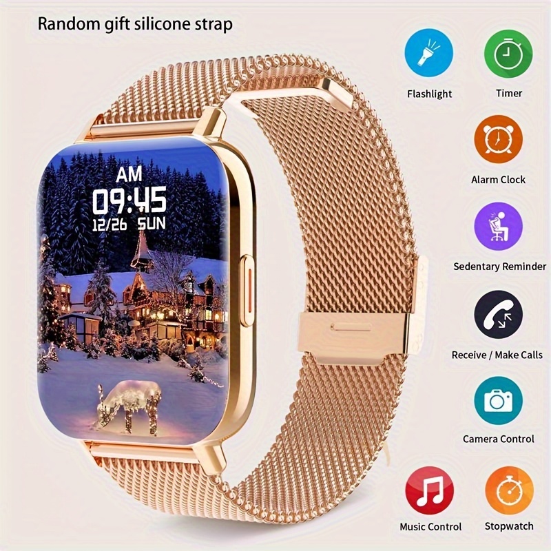 

Fashion Casual Elegant Square Dial Smart Watch Ai Voice Wireless Call Music Multiple Sports Modes Diy Dial Page