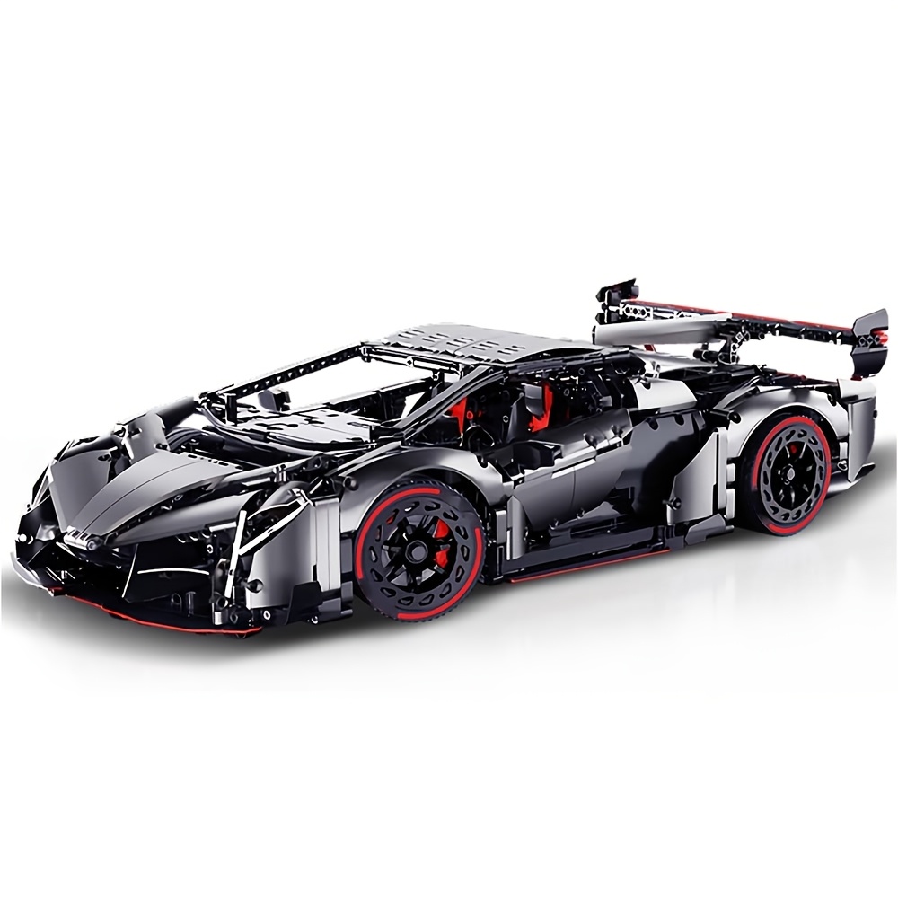 Image of 3711pcs 1:8 Super For Sports Car Building Set, Moc Car Building Blocks, Model Car Kit, Car Collectible Display Model, Gift For Sports Car Enthusiasts, Sp-10522