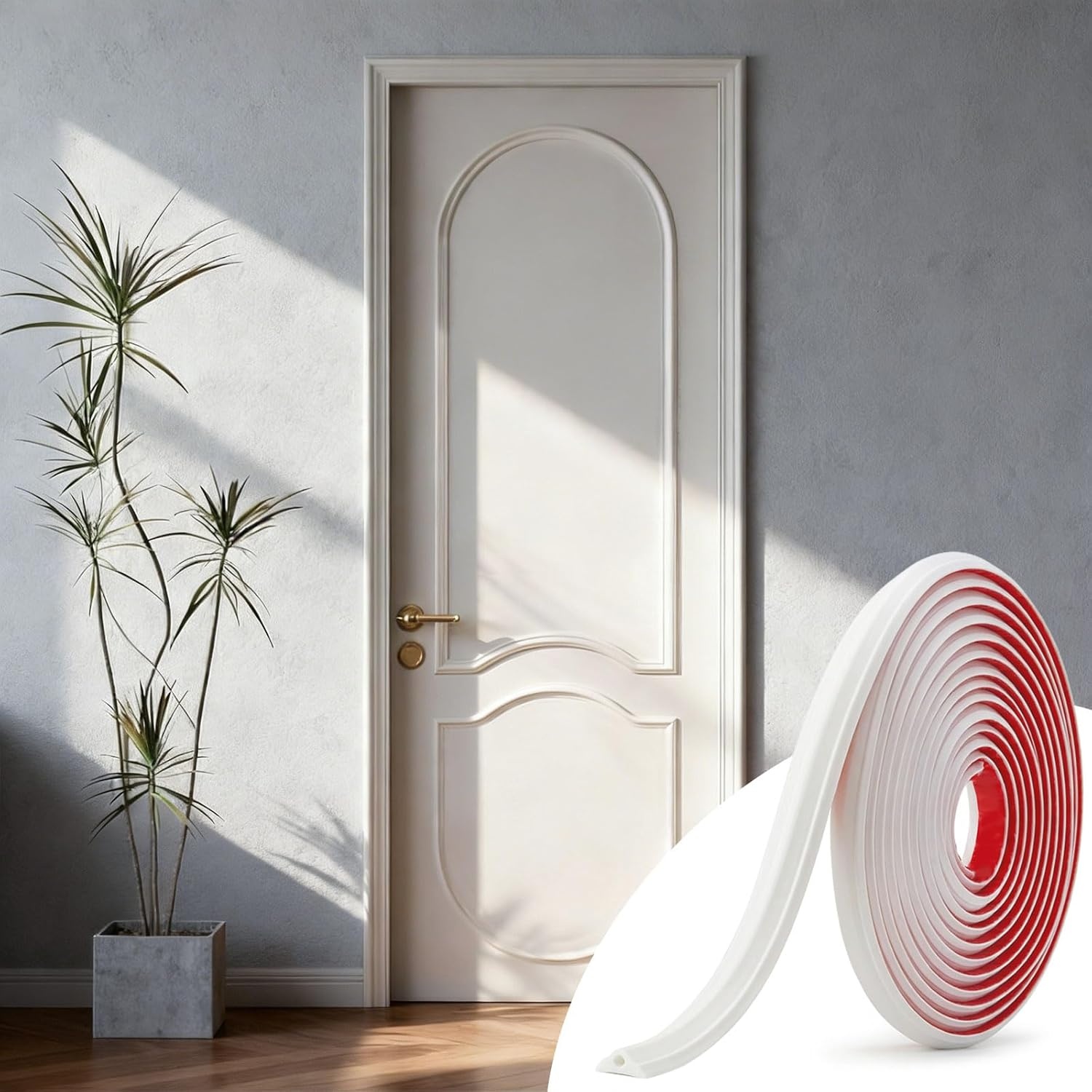 TEMU 240.16-inch Self-adhesive Wall Decor Strips - Flexible Peel-and-stick Wall Lines, Mirror And Cabinet Frame Edging - Easy Wall Decoration - White