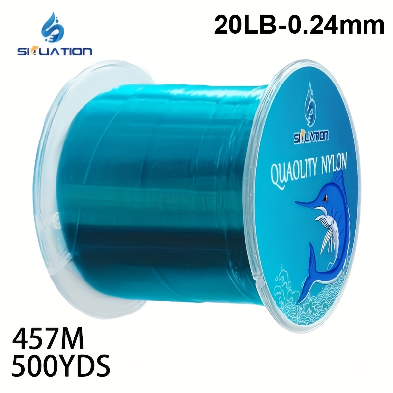 E-shop Hochwertige aquablau Monofilament-Nylon-Angelschnur, 546 YDS/500m, für bequemen schnellen Einsatz mit besserem Schnurschutz. Superstarke