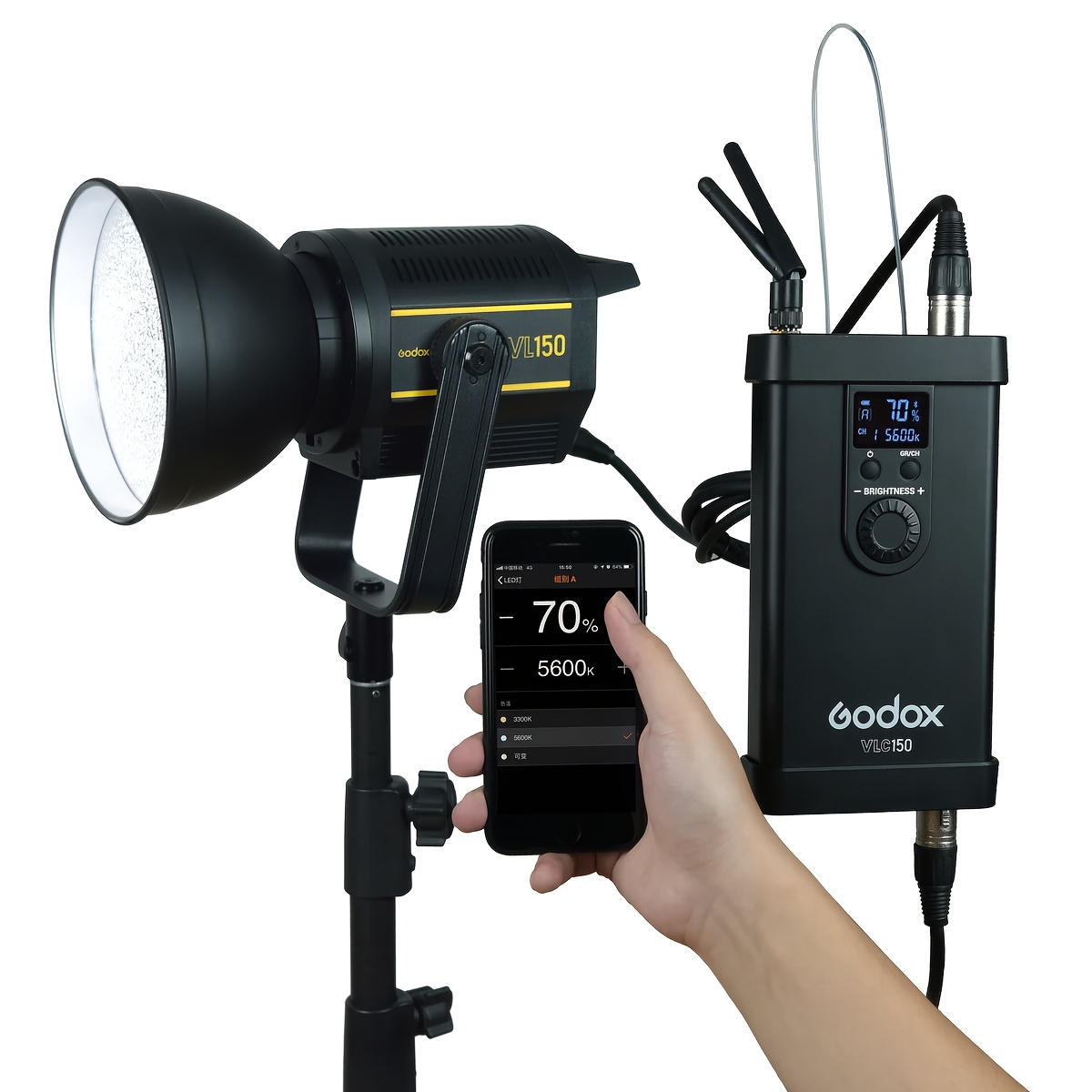   VL150 VL-150 150W 5600  Version LED Video Light Continuous Output   Mount Studio Light App Support (The remote control is not included), Studio Lighting, Professional Lighting, Compact Light, Modern Lighting, Reliable Performance, Energyefficient Light, Adjustable Brightness, Videographers, Film Production