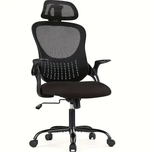 ergonomic high back computer chair with armrests breathable mesh adjustable headrest smooth wheels machine washable and soft chair for office reading and gaming grey