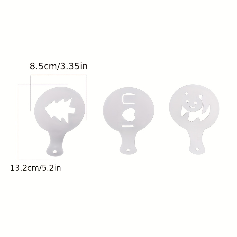 16pcs   stencil   safe plastic intricate latte cappuccino art molds with panda heart more designs for beautifully designed coffee cups coffee bar accessories details 2