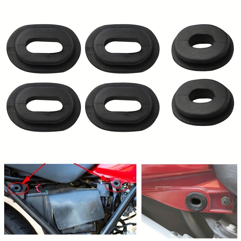 

12pcs O-rings en Caoutchouc Noir pour Couvercle Latéral de Carrosserie de Moto - Boulons de de Carénage Durables, Parfaits pour de Scooters et de Motos