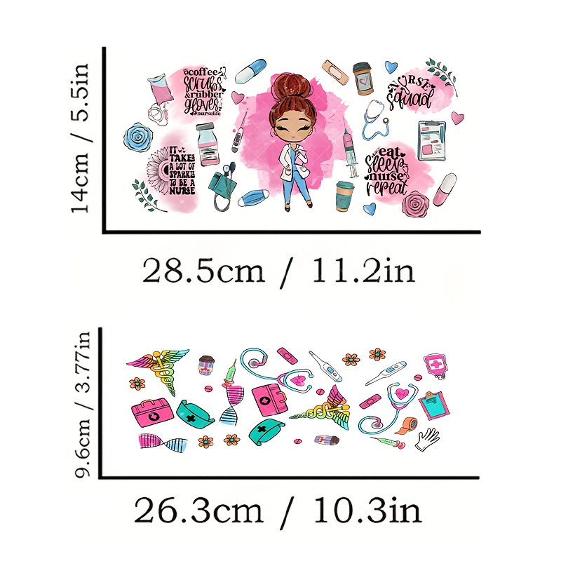 TEMU A Set Of 2 Day Combination , Uv Dtf Transfer Crystal Labels, 40oz Crystal Labels, Waterproof And Scratch-resistant, Diy Packaging Transfer Paper