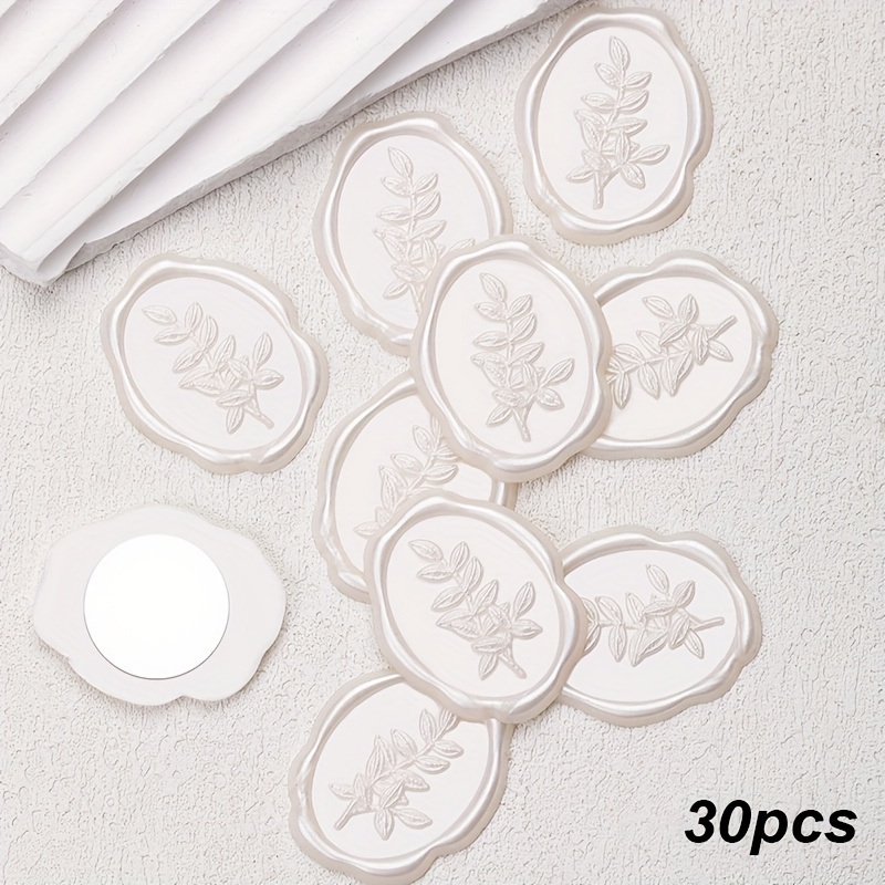 Image of 30pcs/pack, Tree Branch And Leaf Series, Oval Shape, Wax Seal Stickers, Self-adhesive, Festival Invitation Letter, Indoor And Outdoor Decoration, Art Wall, Diary, Desk Ornament, Graduation Gift