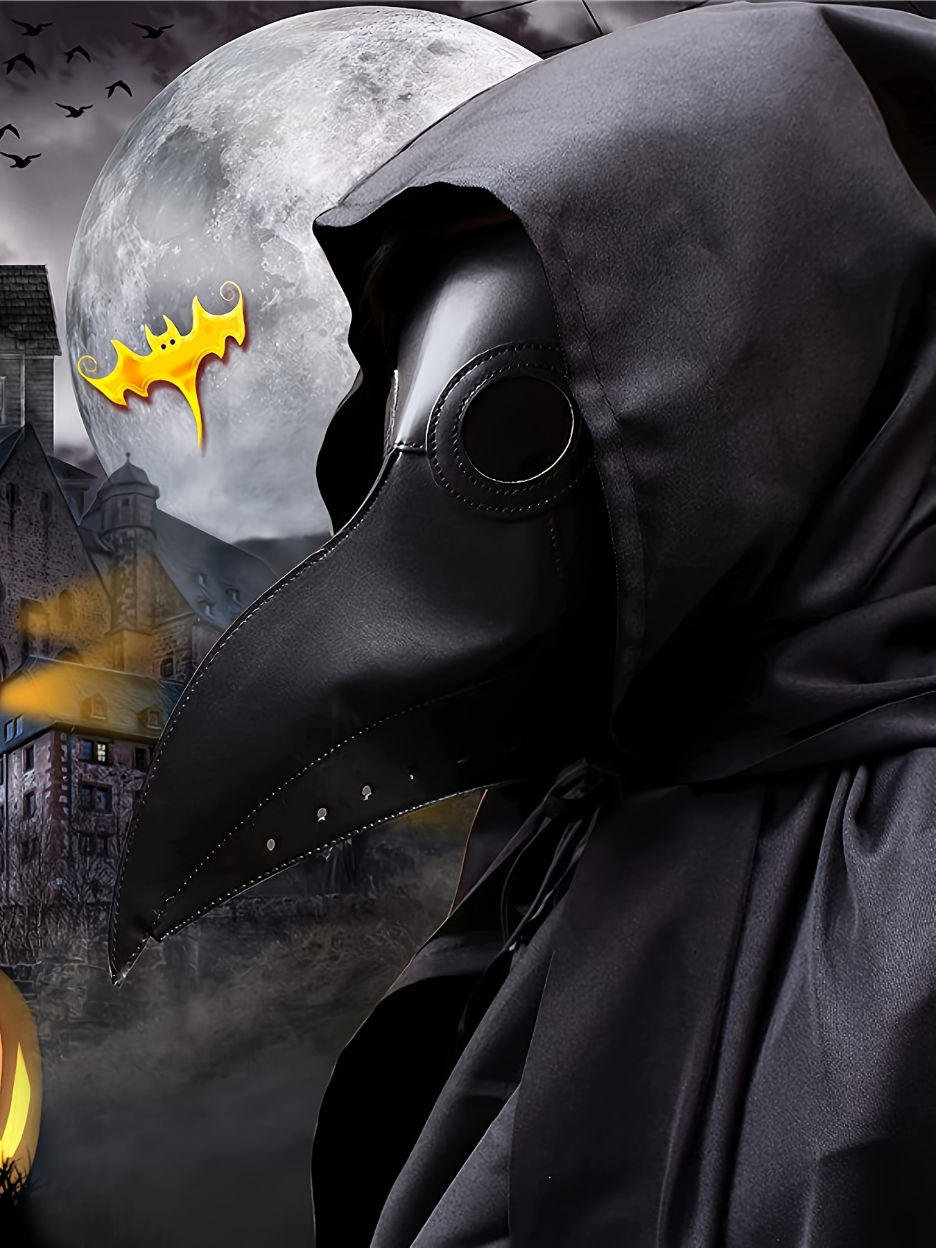 Halloween Costume Compatible Plague Doctor Mask