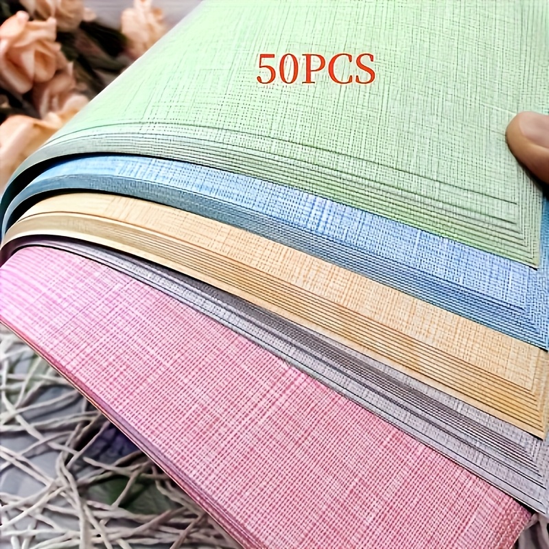 E-shop 50 Stk. A4 strukturiertes Deckblatttpapier, 180 g/m², geeignet für DIY-Bastelarbeiten, Umschlaghüllen, Druck Hängedekorationen – Weihnachten,