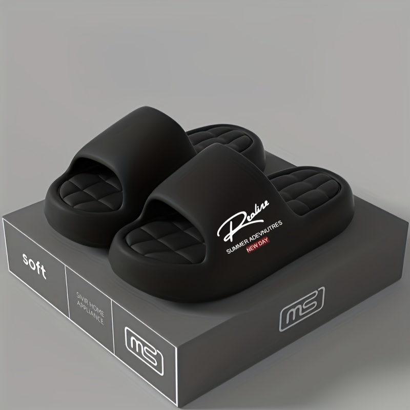 Unisex Eva Slippers - Slip-resistant, Thick-soled, Ribbed Design, Indoor/outdoor Beach Home Slippers, Easy To Fold And Carry, Ideal Holiday Gift, Women Shoes