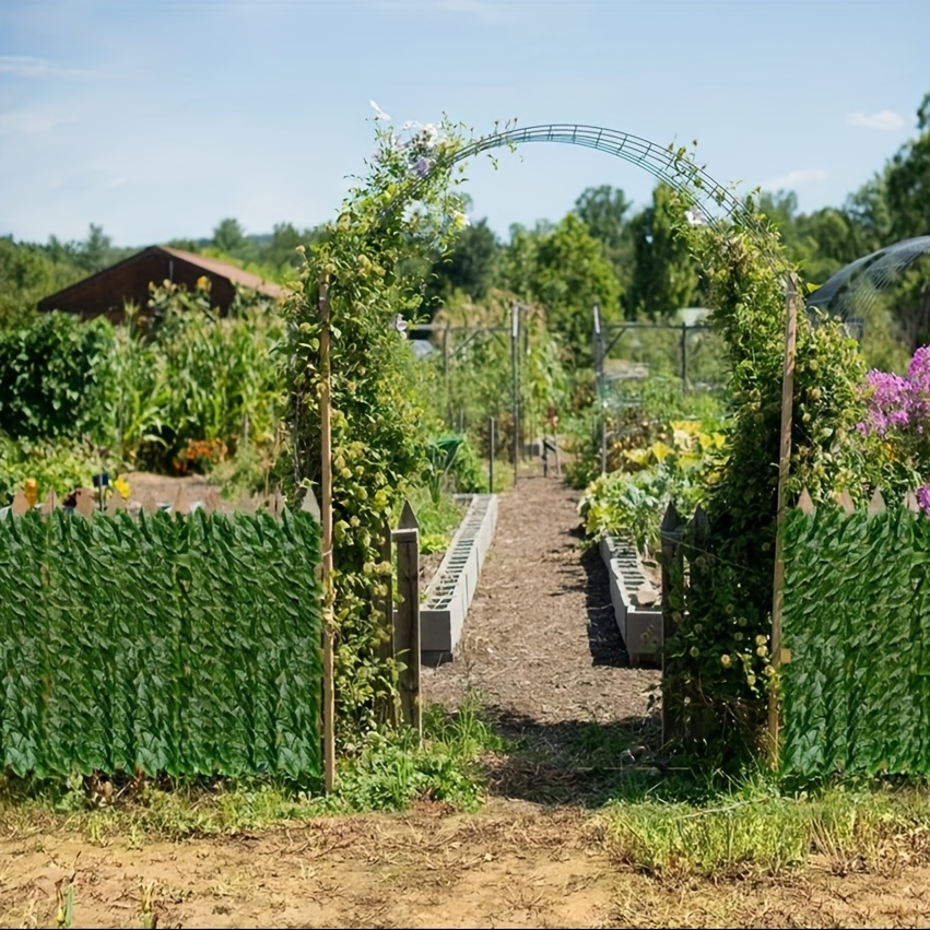 118.11inch x 39.37inch Expandable Artificial Evergreen Ivy Privacy Fence Screen - UV-Protected, Waterproof Plastic Vine Leaf Panel for Outdoor Garden, Patio, Courtyard Decor - Versatile Green Wall Hedge Cover, Fence Decor