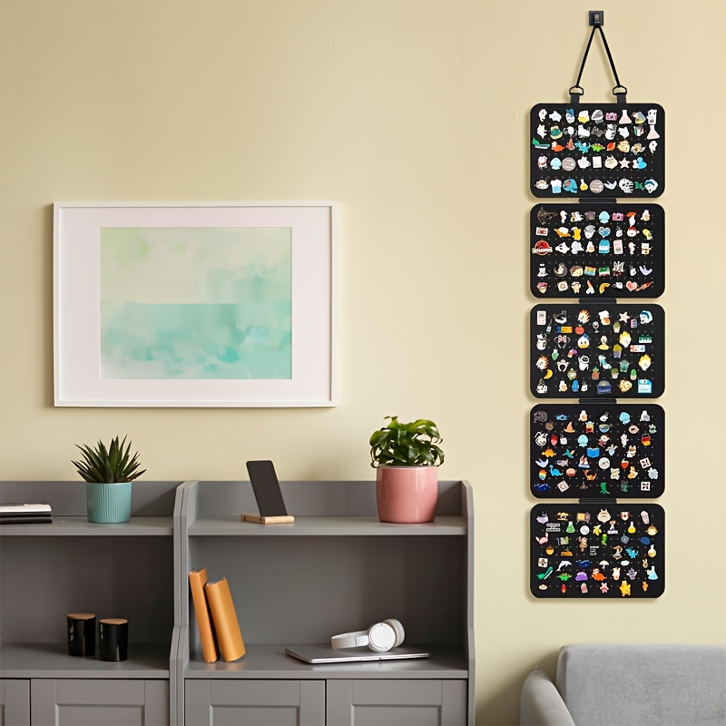 

Hanging Enamel Lapel Pin Display Panels Organizer 5 - Pieces, Brooch Pin Enamel Pin Display , Display Holds At 120 .( Not Included), , Bins & For Organization