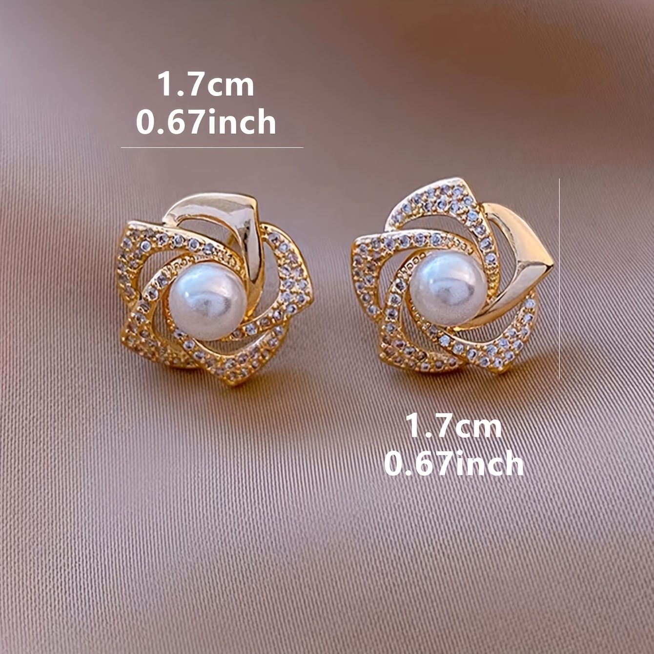 1 Pair Elegant Easy Vintage Style Floral Design Ladies' Earrings | Zinc Alloy and Copper, Suitable for Daily Wear, Parties, and Spring Festival
