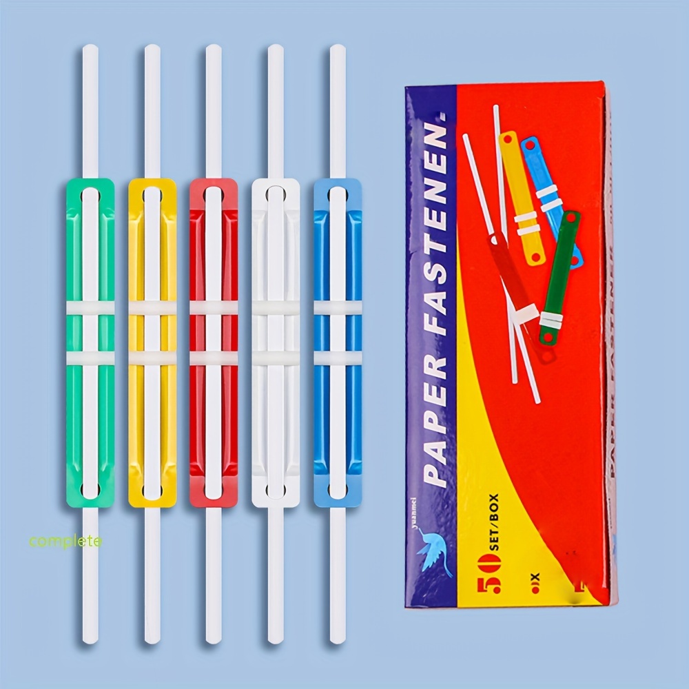 E-shop 50 Stück Büro-Dokumentenbindungsclips, Metallfarbene Binder