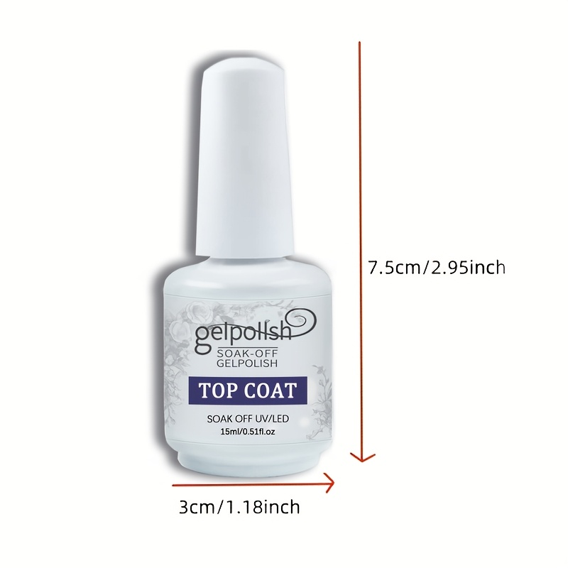 Image of 1pc 15ml No-wipe Gel , Shiny End And Long-lasting, Soak-off Led Nail Lamp Gel Gifts For Women