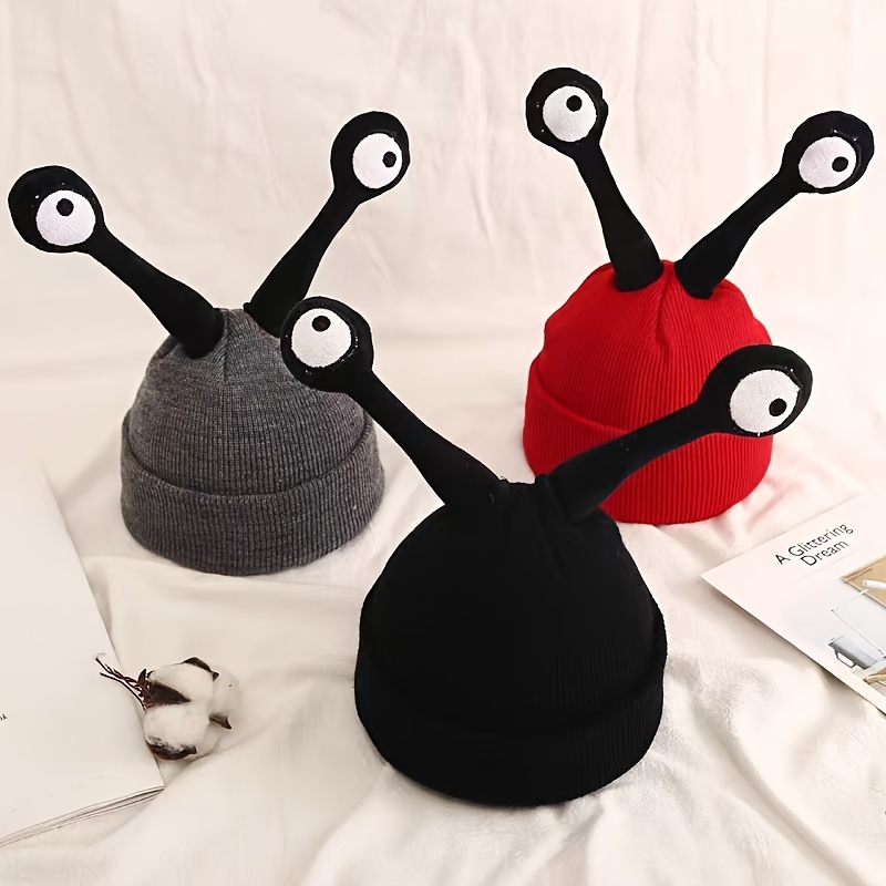 

Women's Knit Beanie Hat With Earflap, Cartoon Insect Design, Soft And Cozy For Fall/winter