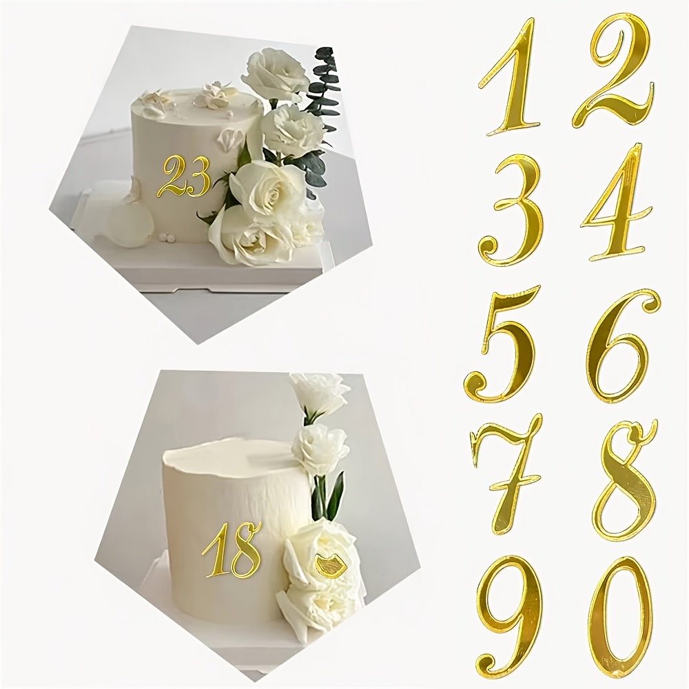 1set 0-9 Digital Desktop Centerpiece, Birthday Party Decoration, Photo Decoration