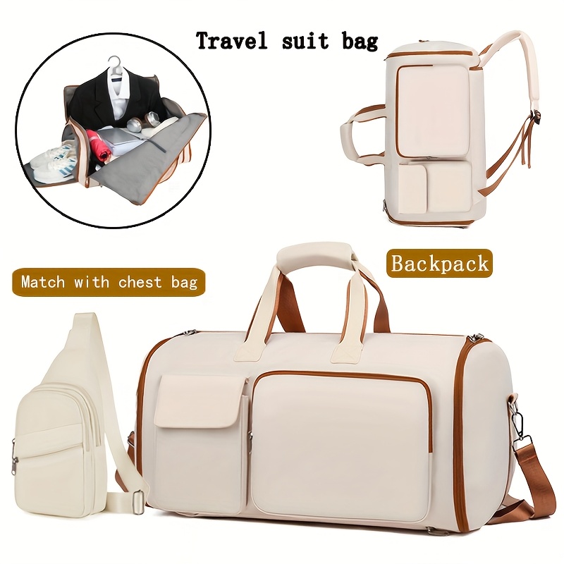Moqueta de Nylon para Mujer, Bolso Multifuncional con Compartimento Separado Seco/Húmedo y Diseño de Zona para Zapatos, Mochila de Viaje con Muchas Bolsillos Ideal para Negocios y Viajes