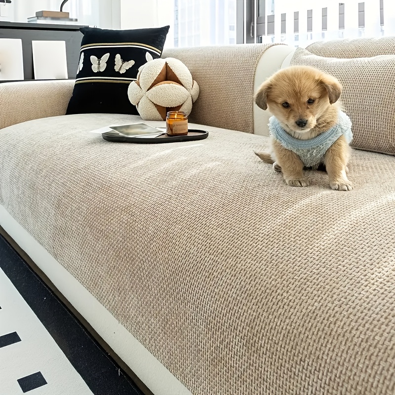 E-shop 1 Stück Moderne Sofabezug – Rutschfester Couchschutz, Weicher Chenille-Stoff für Wohnzimmer, 100% Passend Für Alle Sitztypen (1/2/3/4-Sitzer &