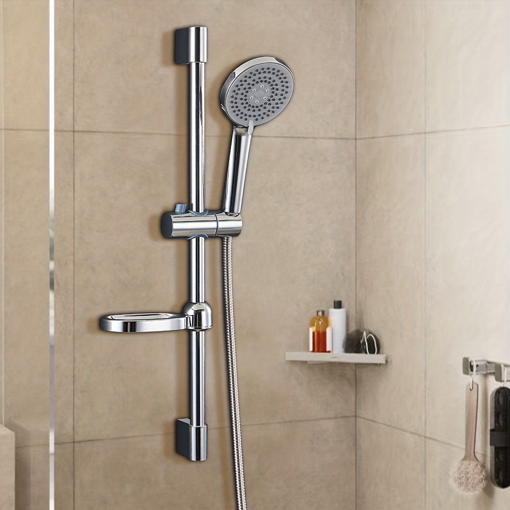 Adjustable Shower Riser Rail with Stainless Steel Slider Rail
