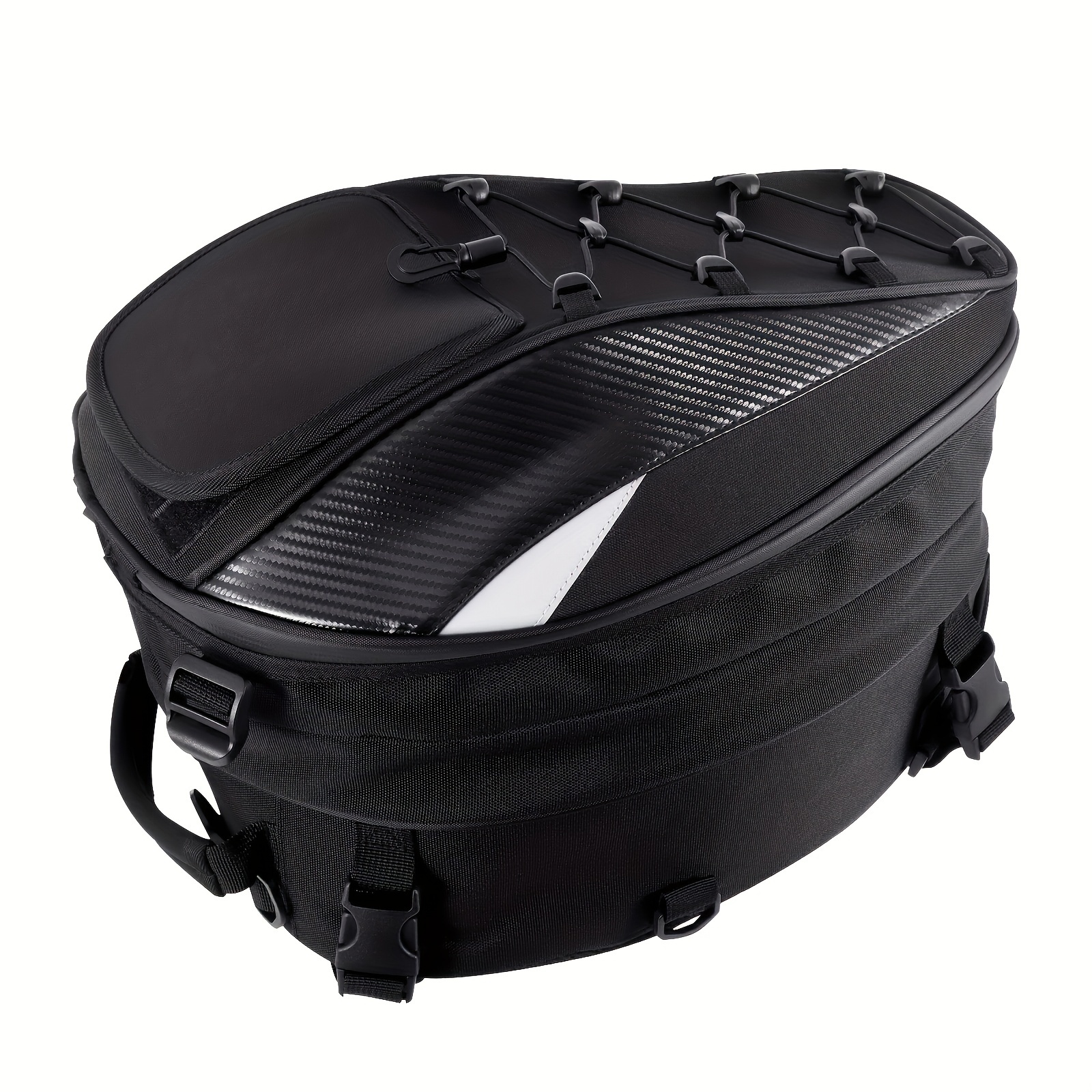 TEMU Universal Motorcycle Tail Bag, Rear Seat Luggage Storage Backpack, Shoulder Bag
