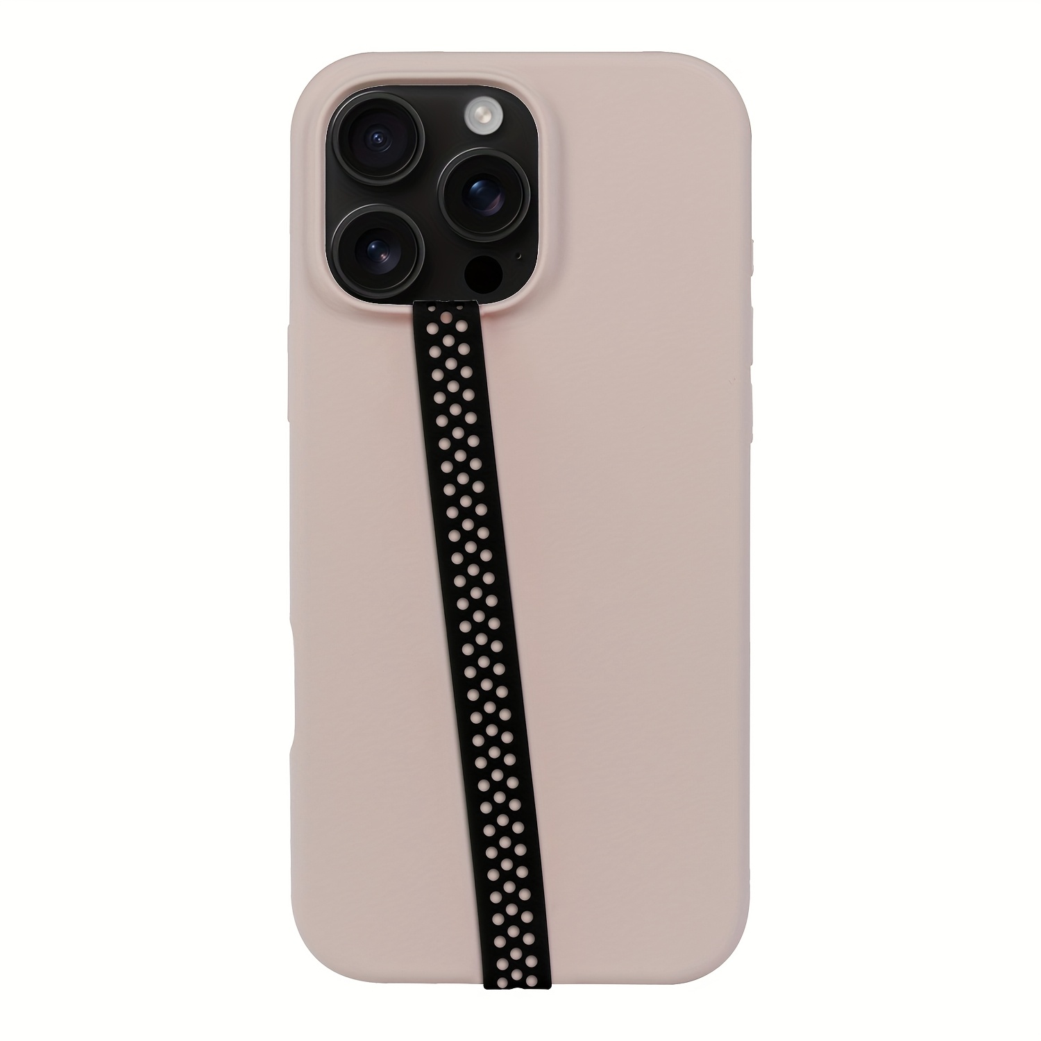 TEMU Suitable For Iphone Phone Cases - Easy Solid Color With Ventilation Holes, Wristband Stand, And Silicone Hanging Strap