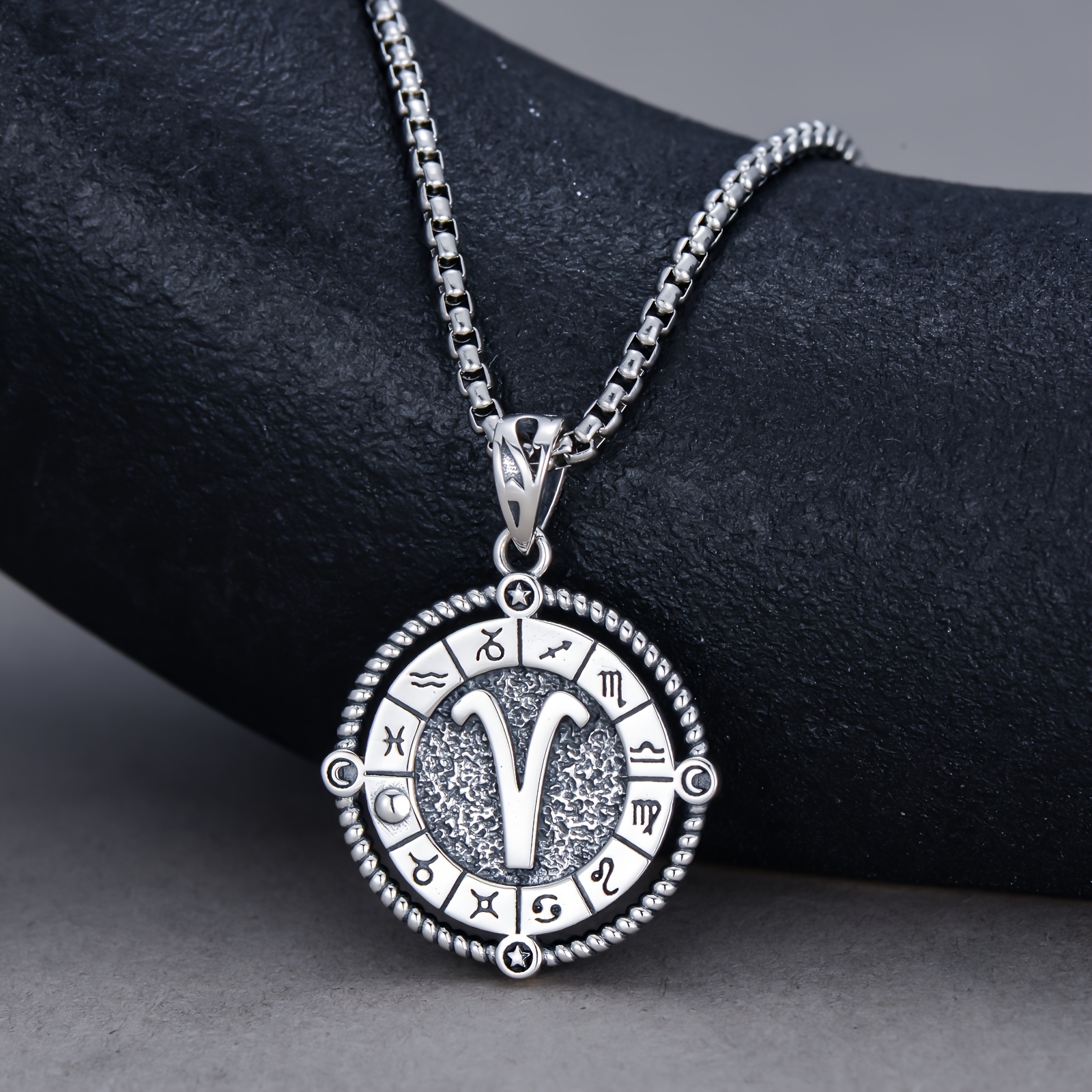 925 Silver Zodiac Sign Necklace with Constellation Pendant