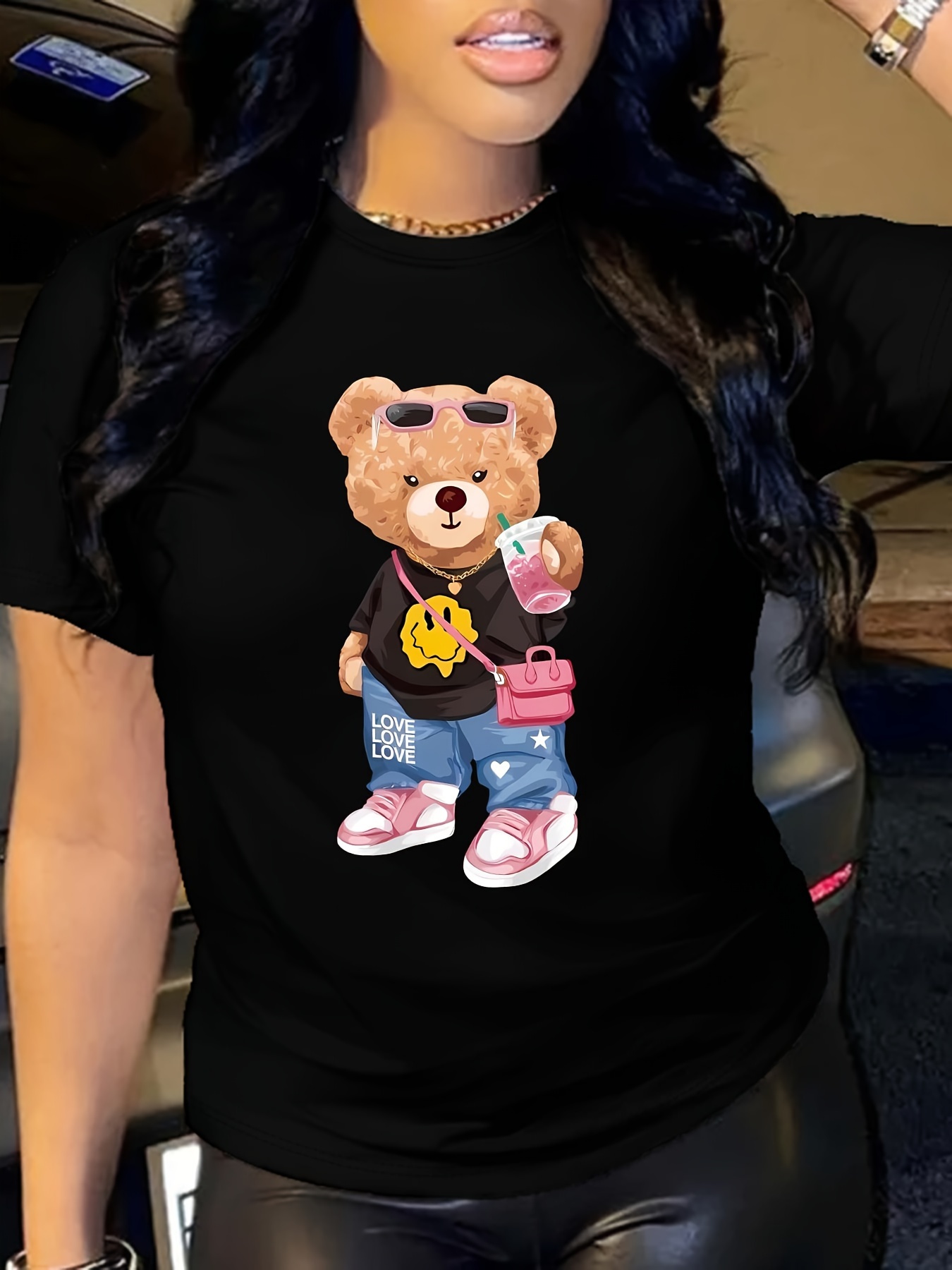 Camiseta Negra Oso