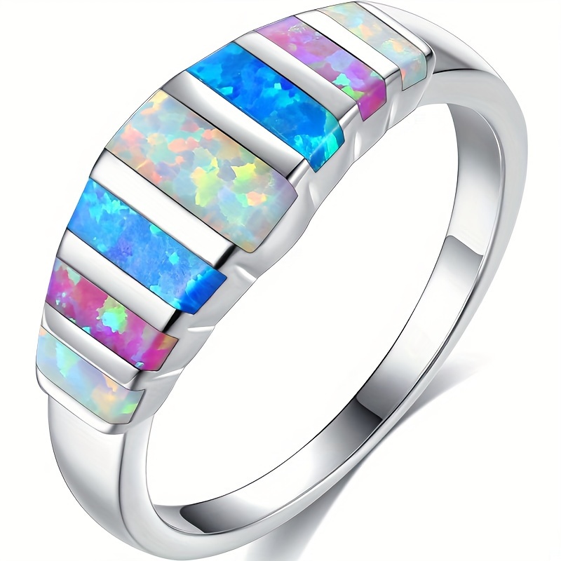 

1pc Personalized Women's Colorful Australian Treasure Ring Versatile Ring