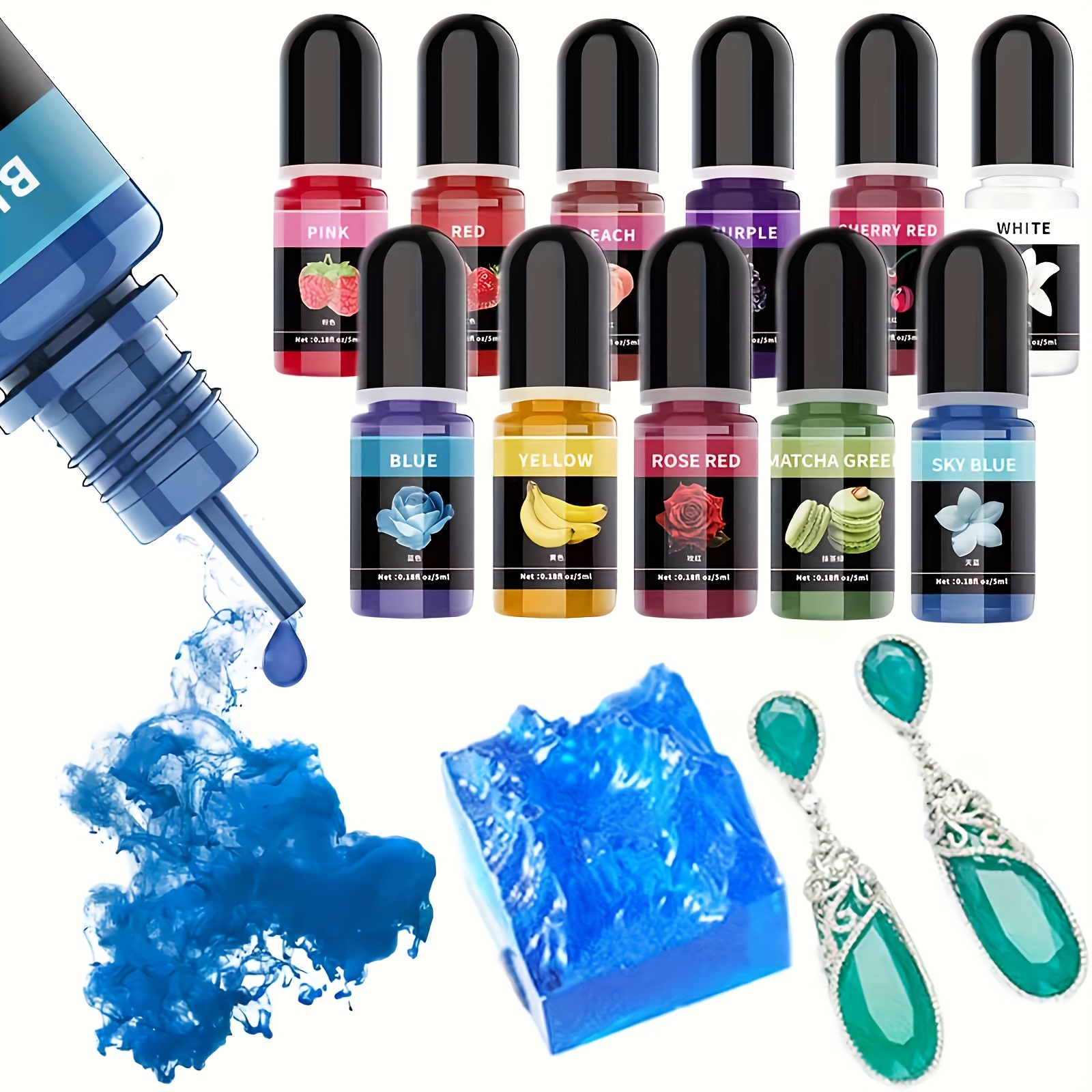 30pcs High Transparency Liquid Gem Dye for DIY Jewelry Making