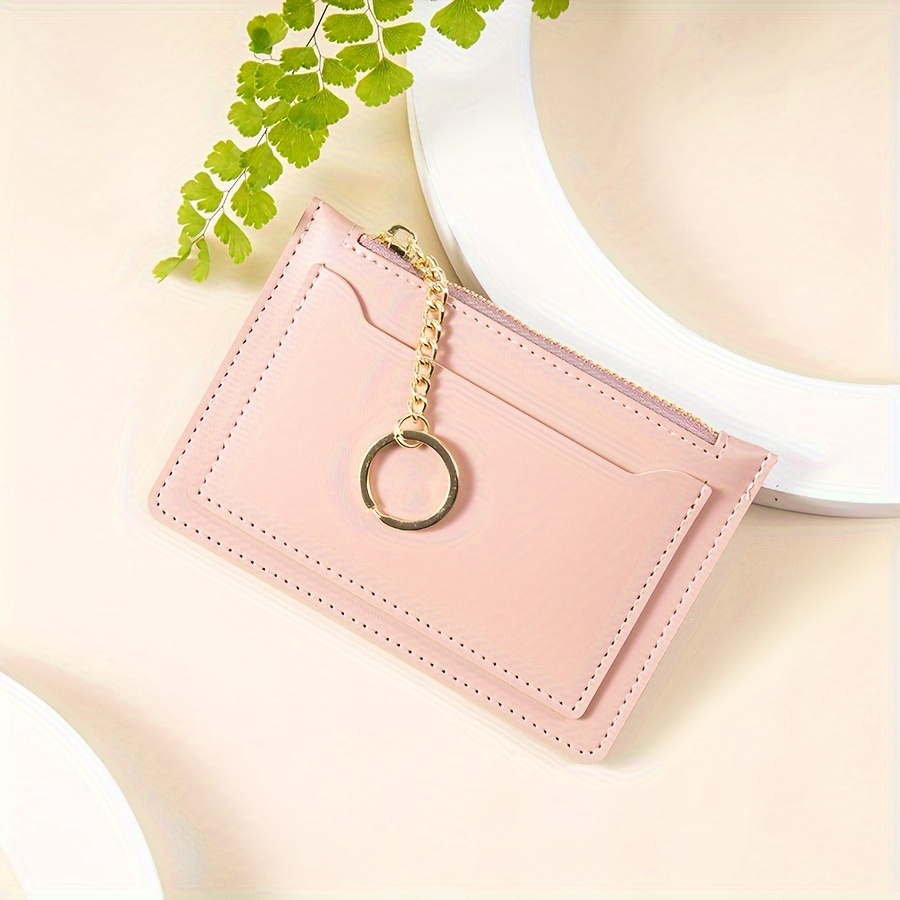 

1pc For Women, Portable Zippered Wallet Keychain, , For Bus , - No ,