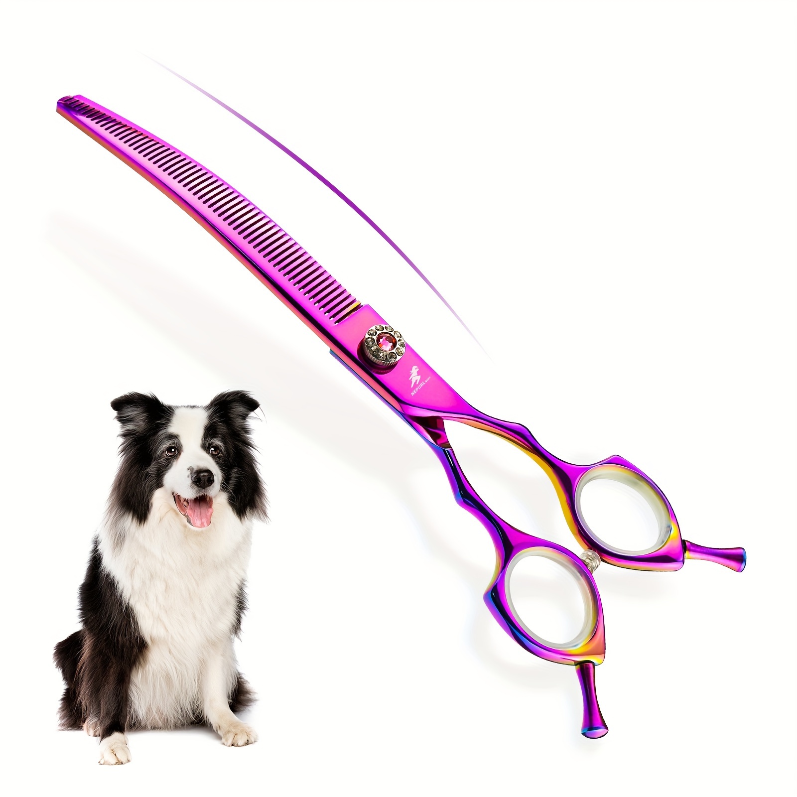 Curved Thinning Shears Dog Grooming Supply Professional Dog Temu