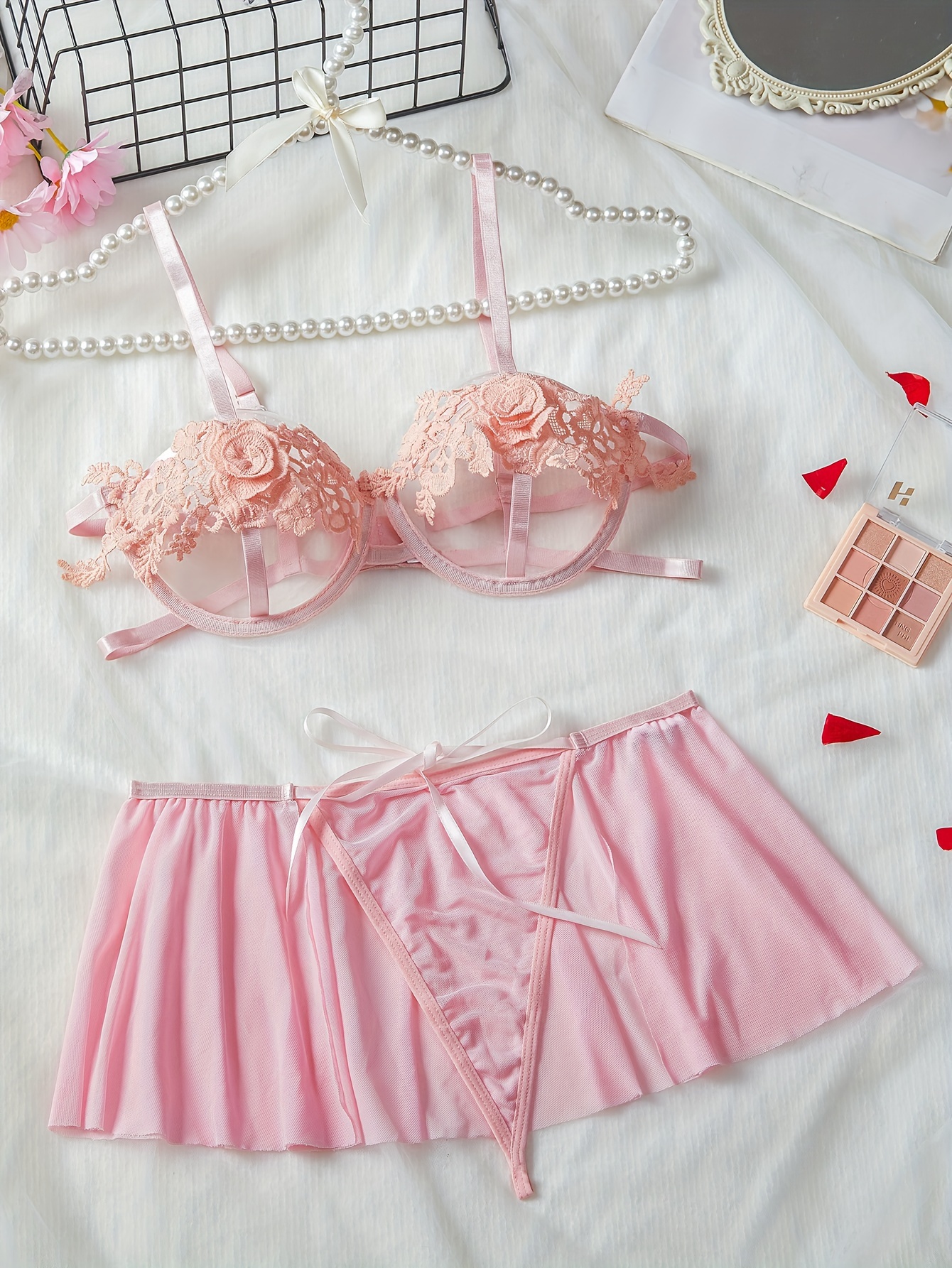 3 Piece Set Lingerie Temu