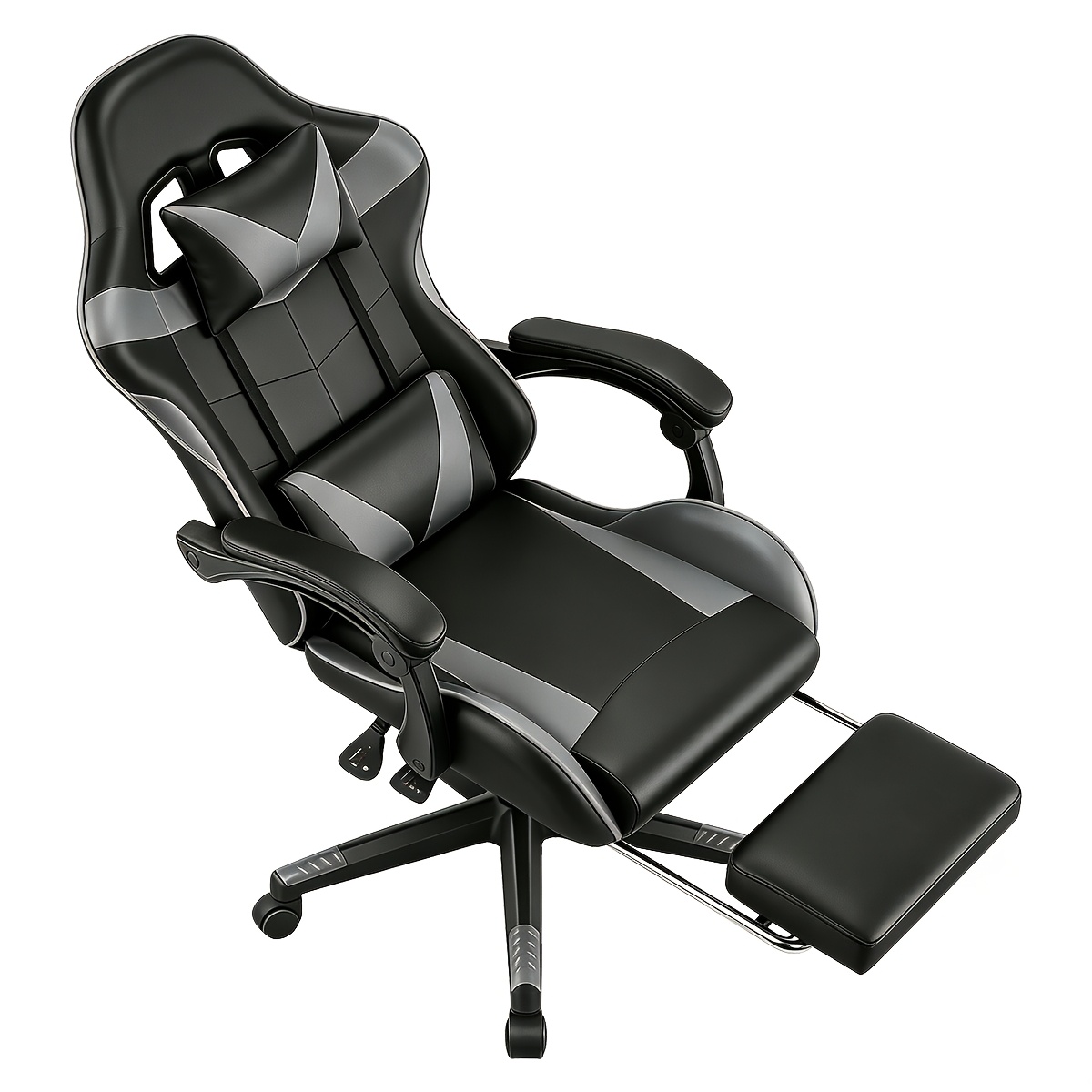 Ergonomic Office Chair, Gaming Chair, With Footrest, Lumbar Support, Headrest, Height Adjustable, 360° Rotation, Tiltable - For Office And Gaming